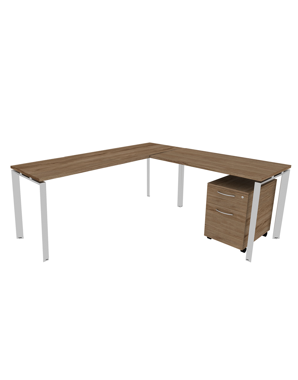 work station with pedestal