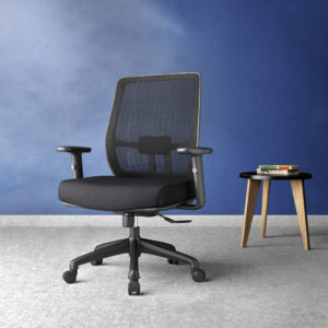 ErgoBreeze, Black frame, Black mesh back, Mid-back chair, tilt/swivel